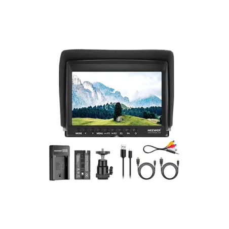 NEEWER F100 Field Monitor + USB Charger + Battery Kit